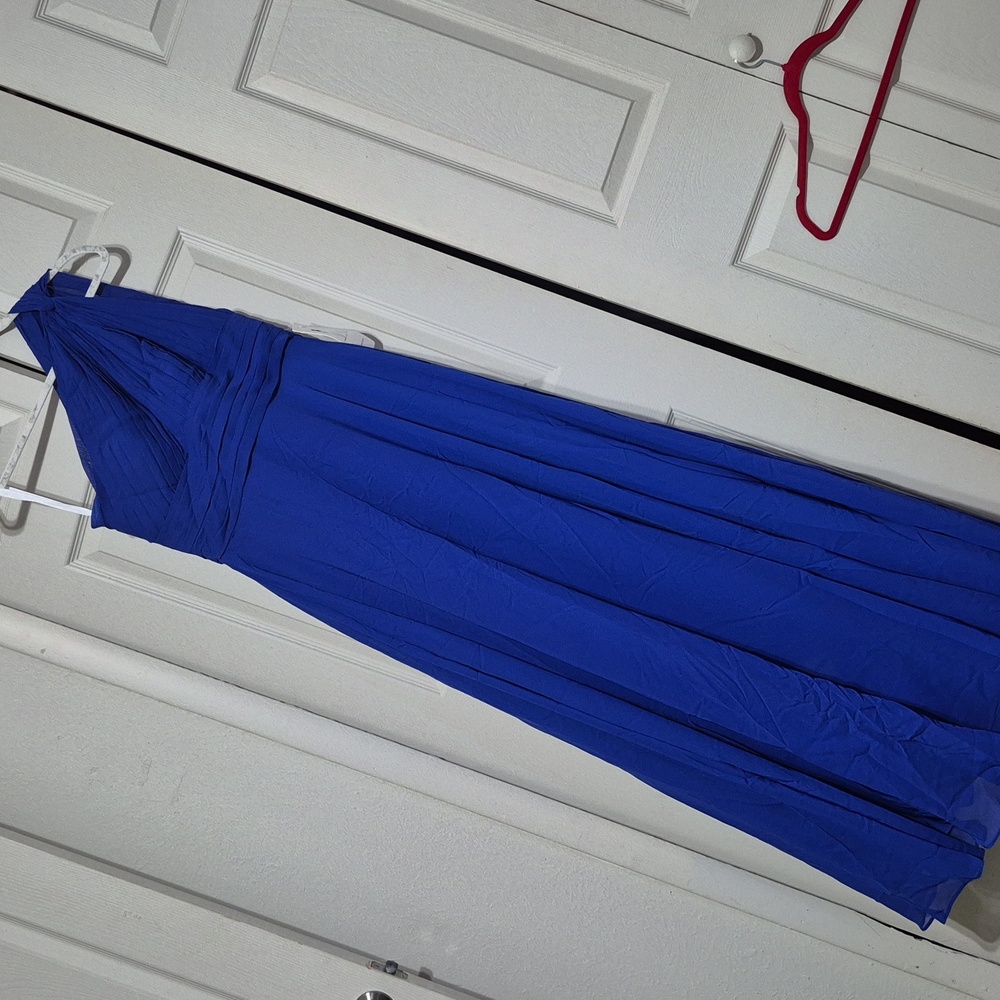 Elegant Blue One-Shoulder Dress
